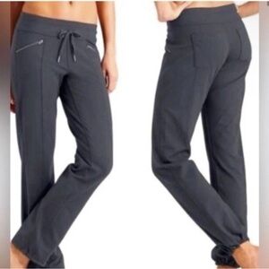 Athleta Metro Slouch Joggers Gray Slate Pants Drawstring Zip Pockets Dance Yoga